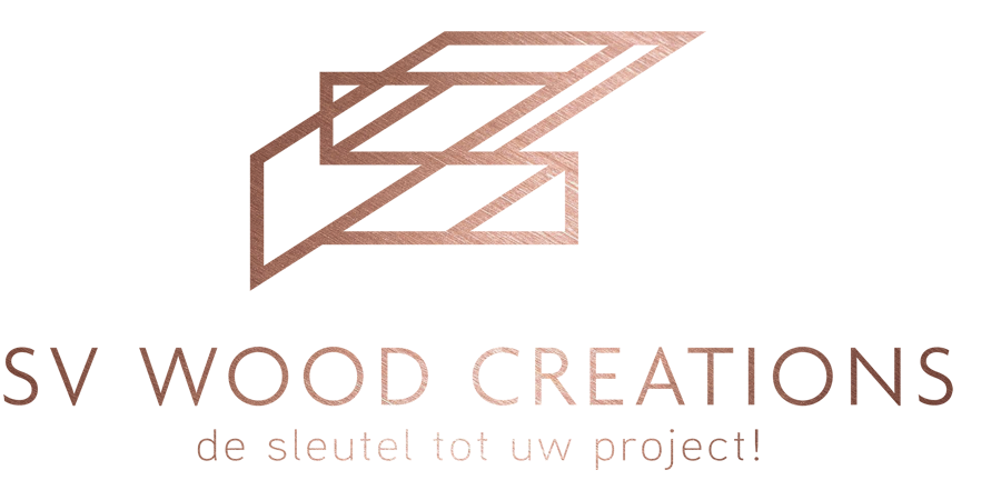 Logo SV Wood Creations houten terrasoverkappingen regio Kortrijk