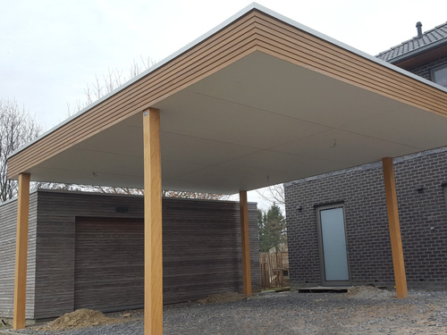 Carport in hout op maat te West-Vlaanderen