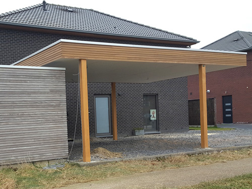 Carport in hout op maat te West-Vlaanderen