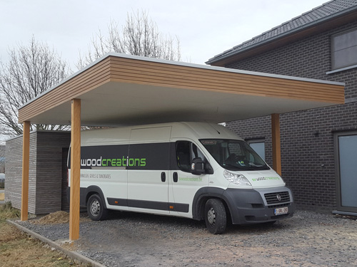 Carport in hout op maat te West-Vlaanderen