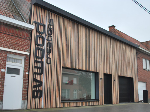 Gevelbekleding in hout te West-Vlaanderen