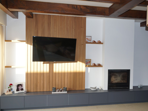 Interieur wandbekleding haardmeubel - Zwevegem