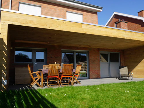 Tuinoverkapping van 9m in eik - Bissegem